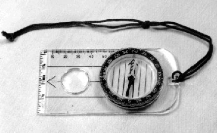 Standard orienteering compass